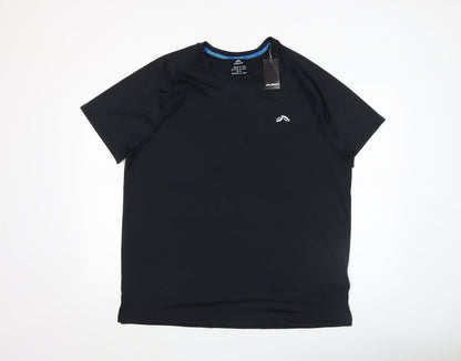 Crivit Men's Black XL Running T-Shirt Moisture Wicking Sports Top