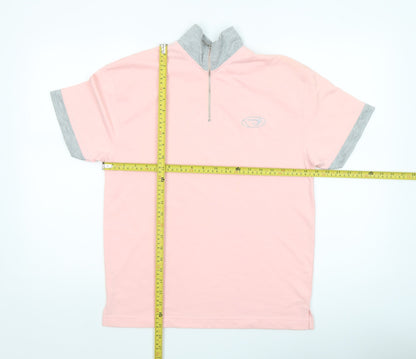 Womens UK Size 2 POWER Pink Basic Polo