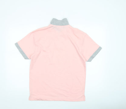 Womens UK Size 2 POWER Pink Basic Polo