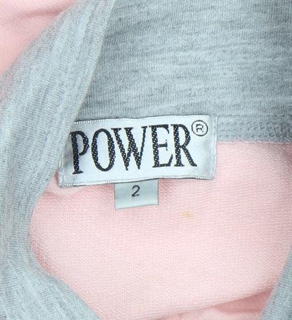 Womens UK Size 2 POWER Pink Basic Polo