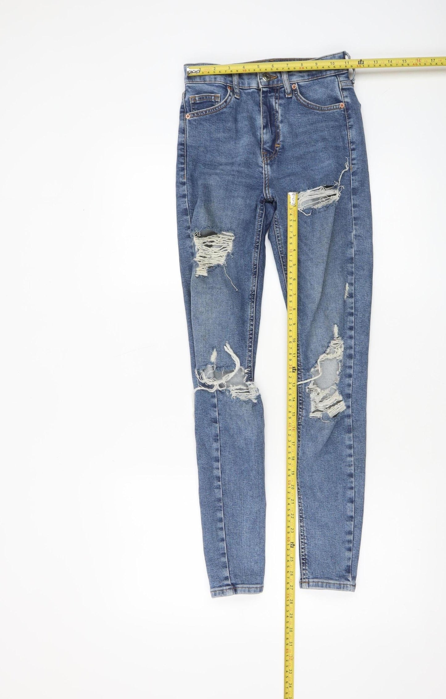 Womens UK Size 28 Topshop Slim Fit Skinny Blue Jeans