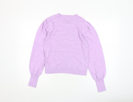 Womens UK Size M Warehouse Purple Pullover Jumper