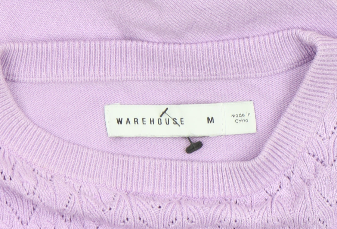Womens UK Size M Warehouse Purple Pullover Jumper