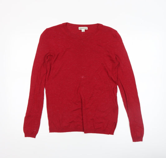 Womens UK Size 8 Whistles Red Pullover Jumper