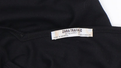 Womens UK Size S Zara Trafaluc Black Camisole Tank