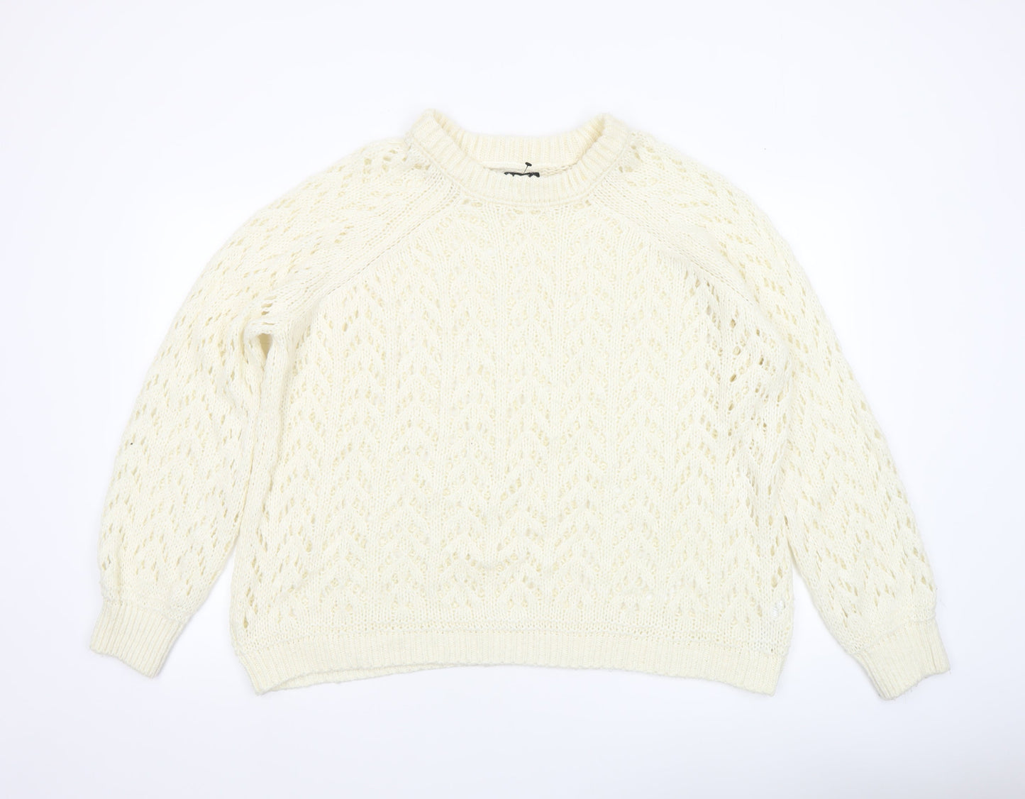 Womens UK Size M ASOS Ivory Pullover Jumper