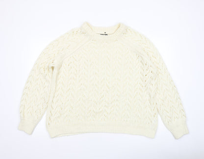 Womens UK Size M ASOS Ivory Pullover Jumper