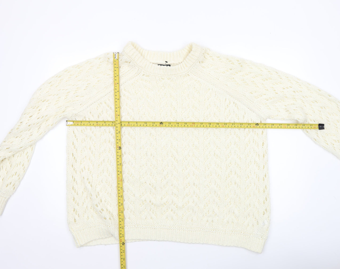 Womens UK Size M ASOS Ivory Pullover Jumper