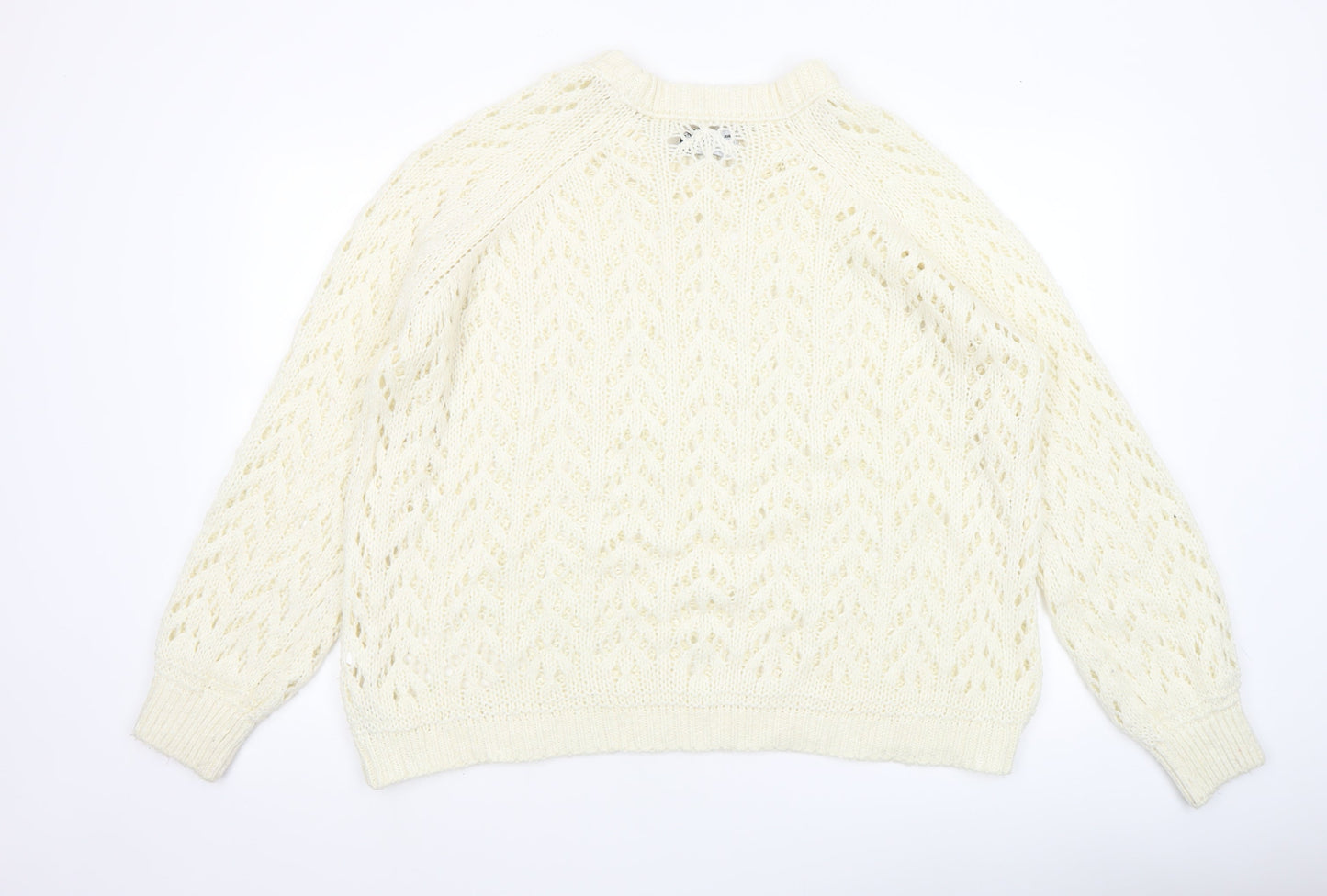 Womens UK Size M ASOS Ivory Pullover Jumper
