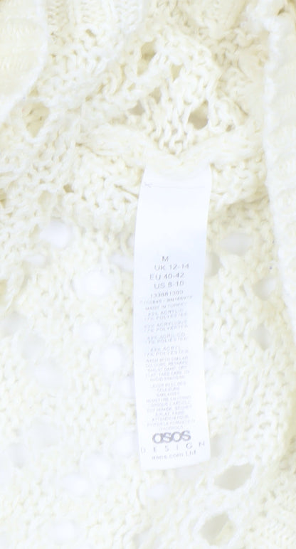 Womens UK Size M ASOS Ivory Pullover Jumper