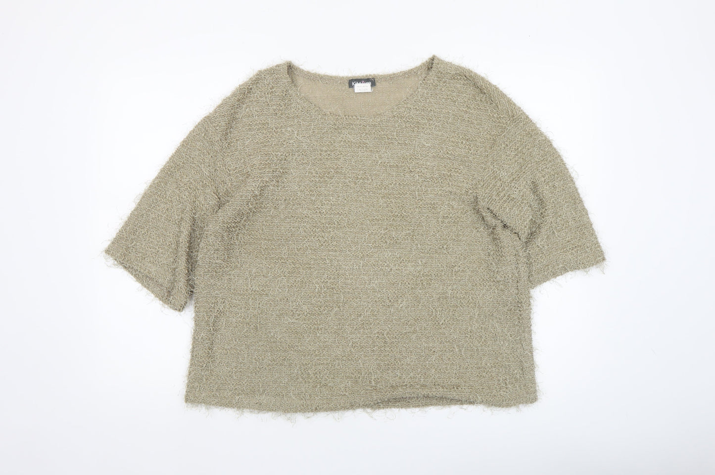 Womens UK Size L Kim & Co Beige Pullover Jumper