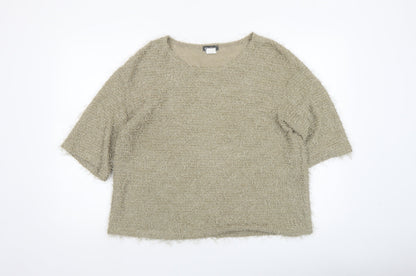 Womens UK Size L Kim & Co Beige Pullover Jumper