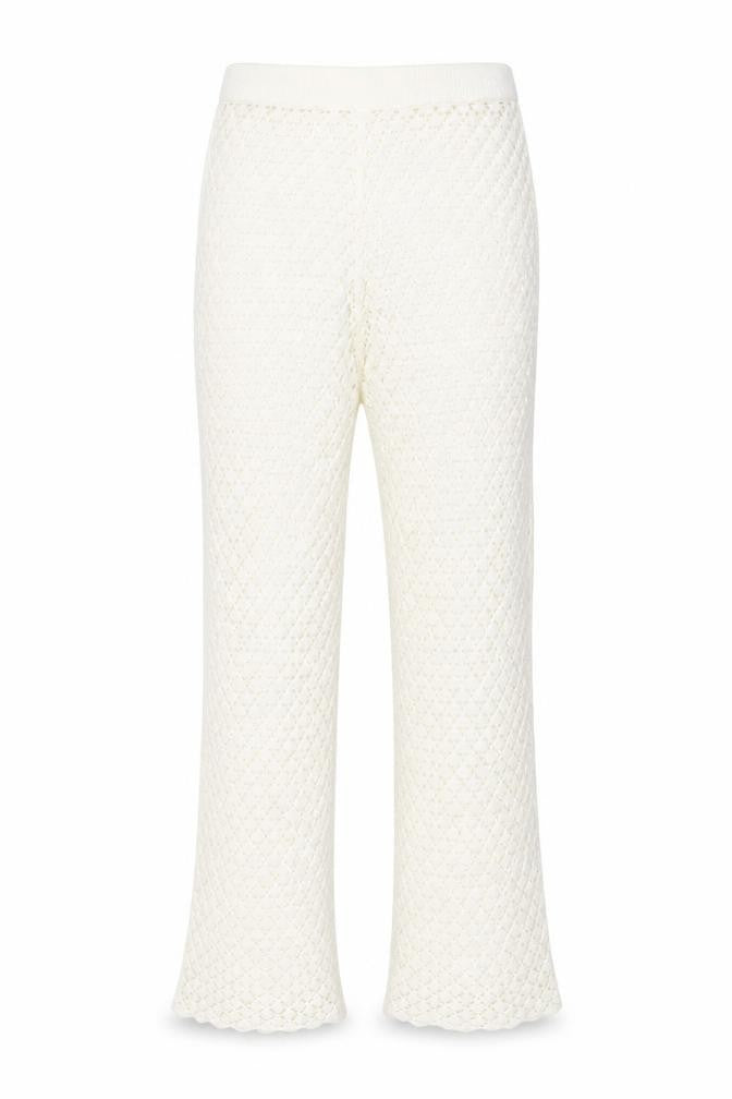 Womens UK Size XS Oysho Regular Fit Cropped Ivory Trousers