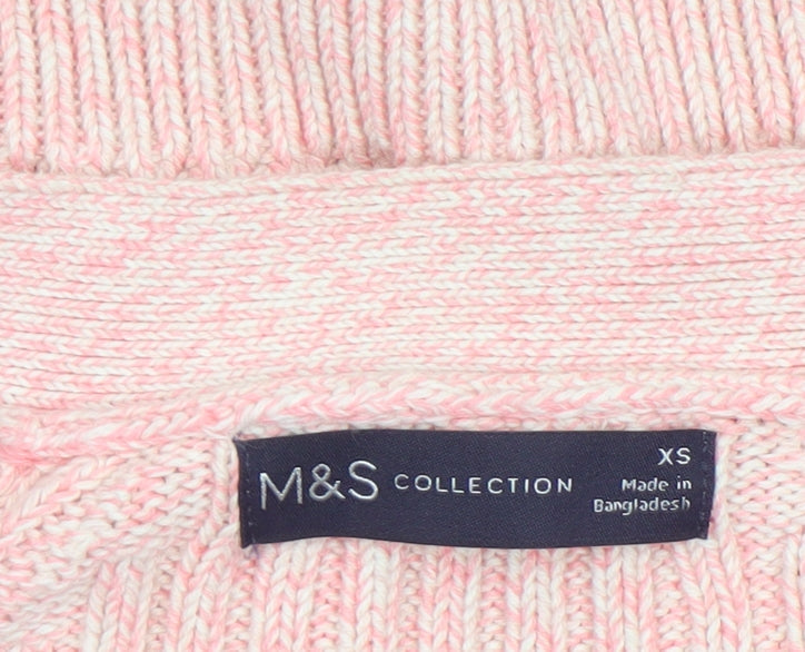 Womens UK Size XS Marks and Spencer Pink Cardigan Jumper