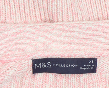 Womens UK Size XS Marks and Spencer Pink Cardigan Jumper