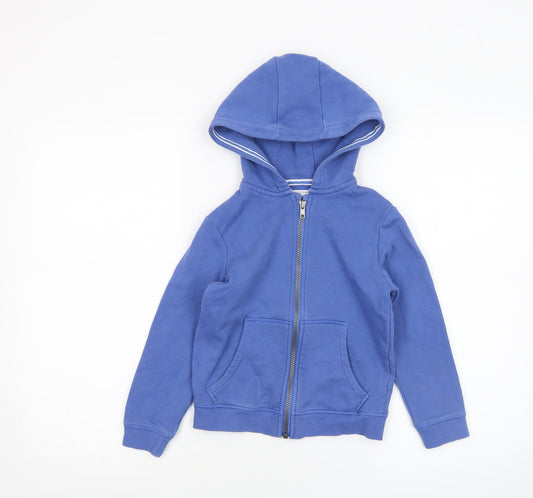 Boys UK Size 5-6 Years Marks and Spencer Blue Full Zip Hoodie