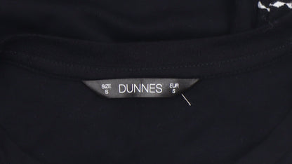 Womens UK Size S Dunnes Black Basic T-Shirt