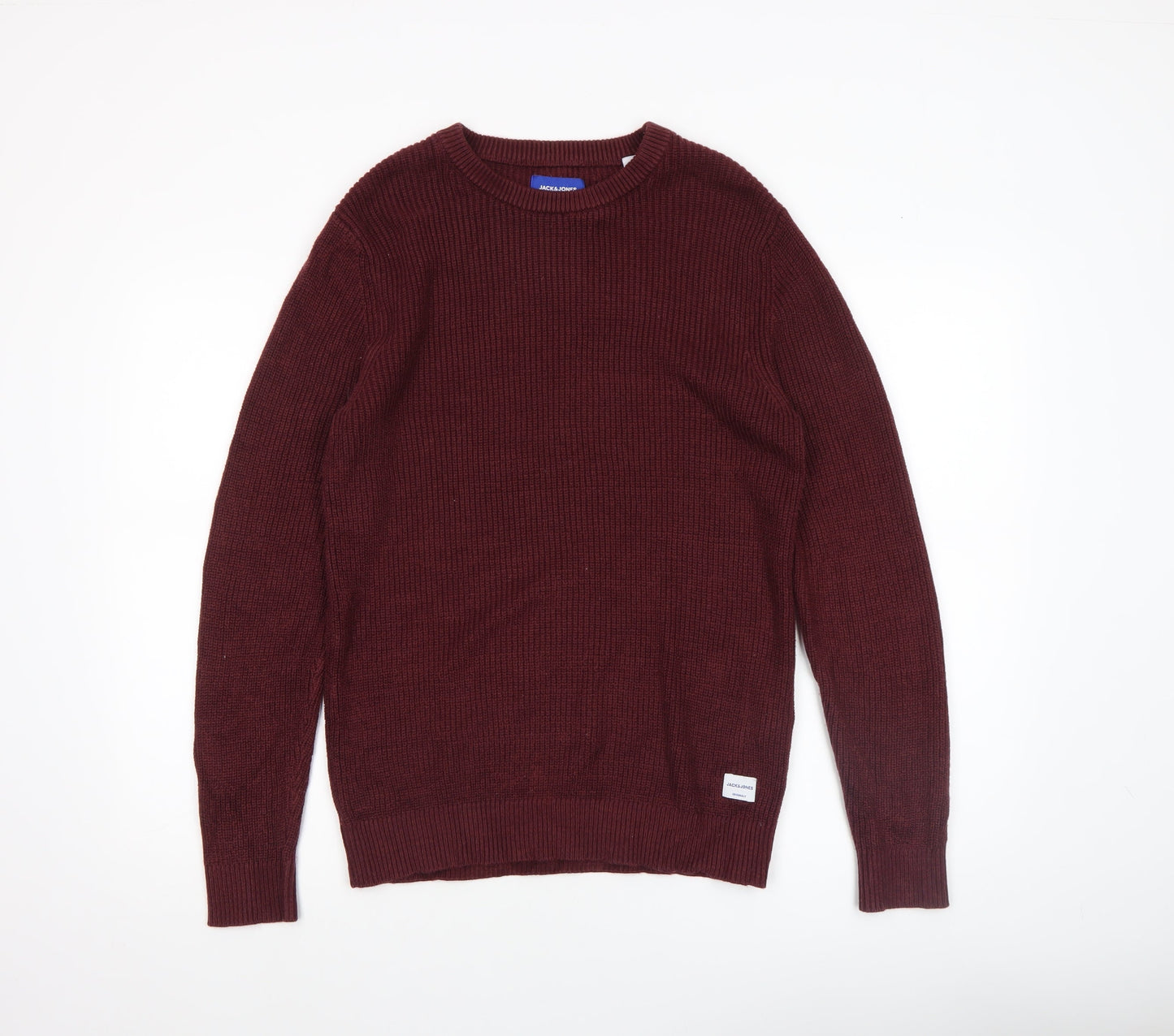 Mens UK Size L JACK & JONES Red Pullover Jumper