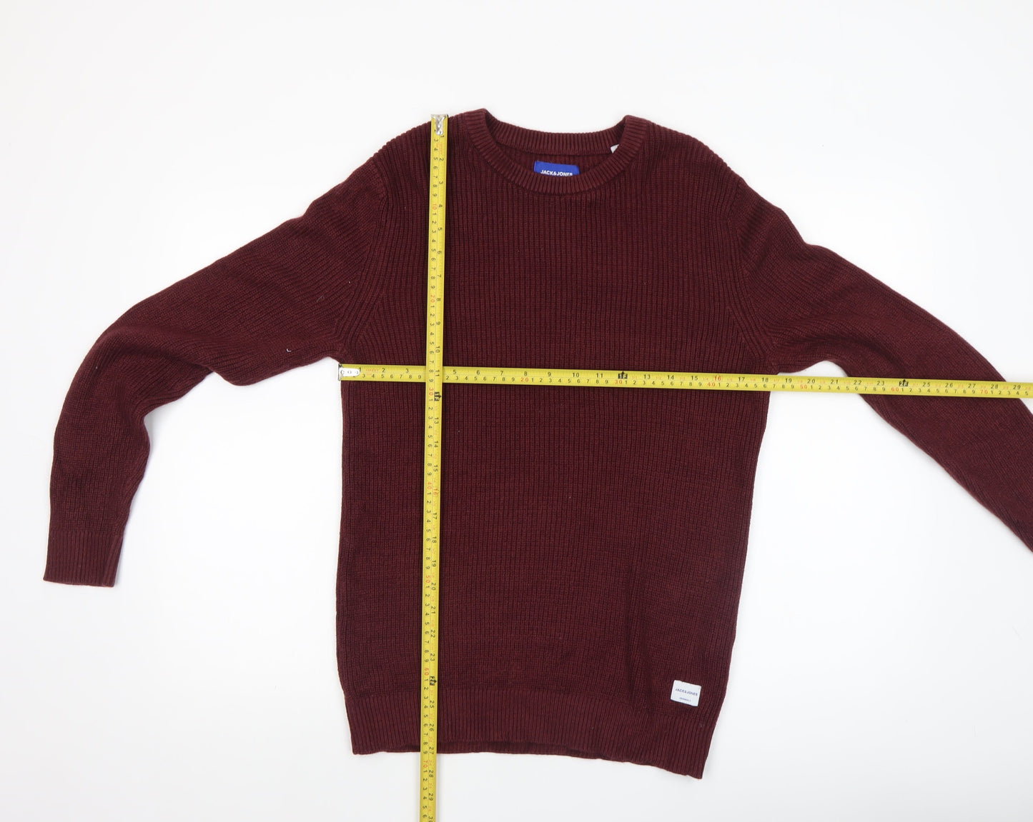 Mens UK Size L JACK & JONES Red Pullover Jumper
