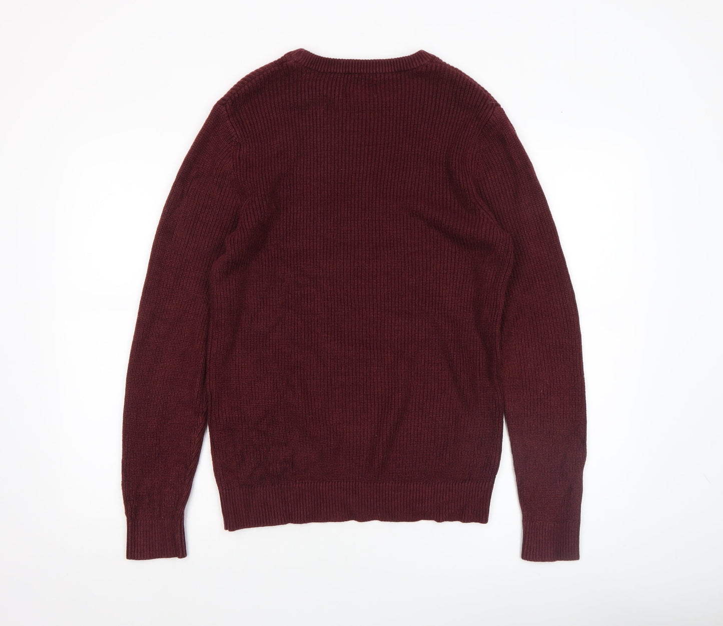 Mens UK Size L JACK & JONES Red Pullover Jumper