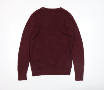Mens UK Size L JACK & JONES Red Pullover Jumper