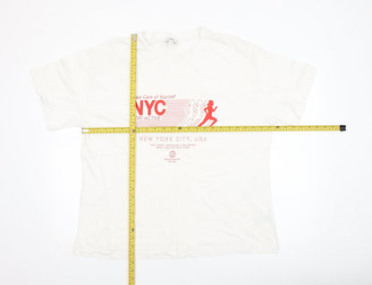 Womens UK Size 16 Marks and Spencer White Basic T-Shirt