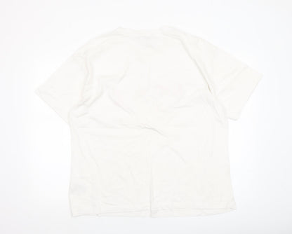 Womens UK Size 16 Marks and Spencer White Basic T-Shirt