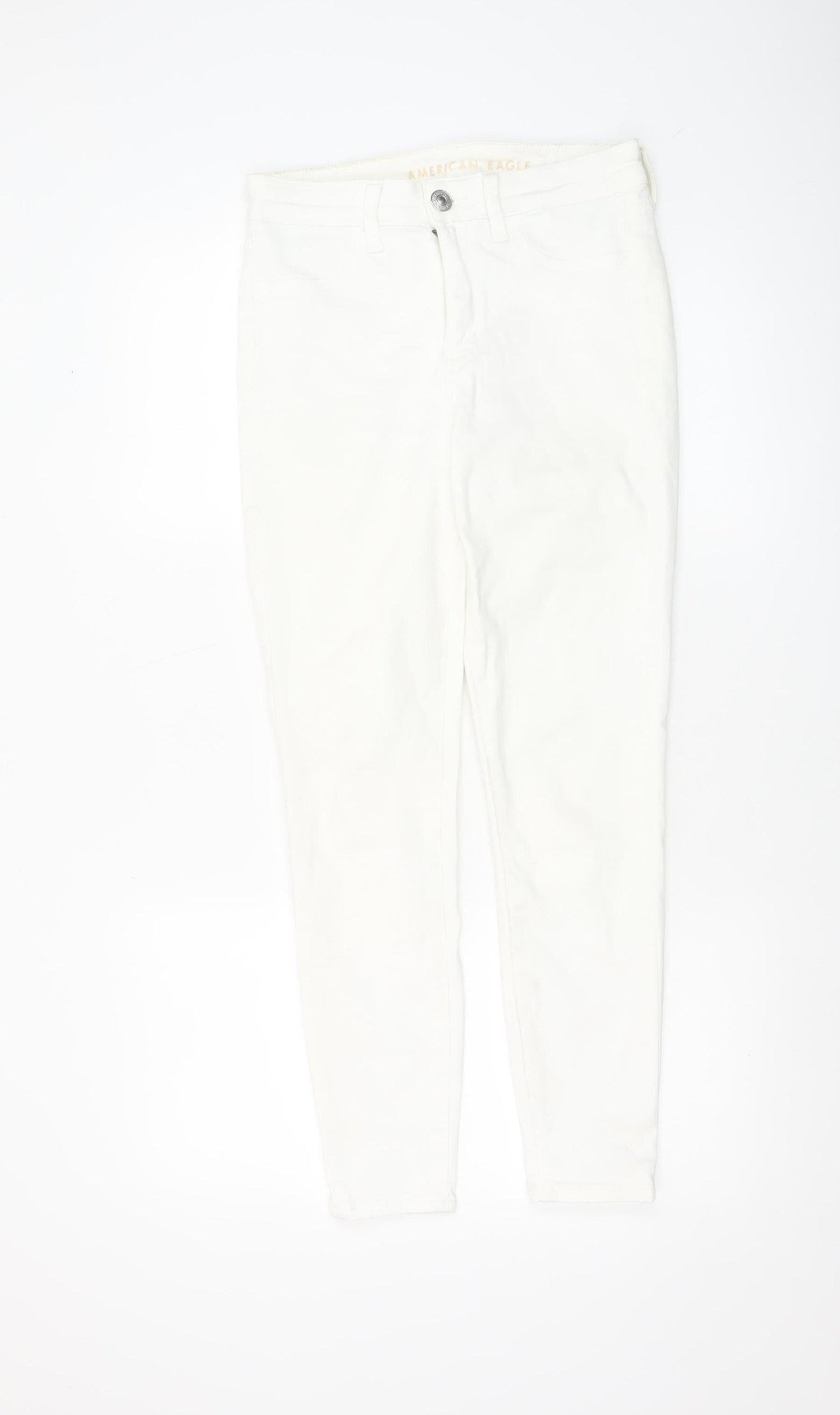 Womens UK Size 8 American Eagle Slim Fit Skinny White Jeans