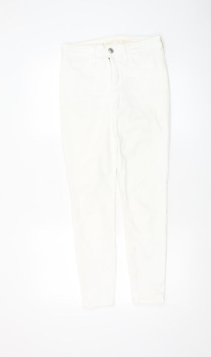 Womens UK Size 8 American Eagle Slim Fit Skinny White Jeans