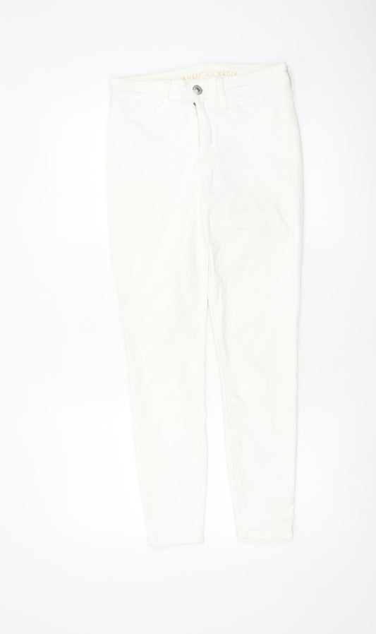 Womens UK Size 8 American Eagle Slim Fit Skinny White Jeans