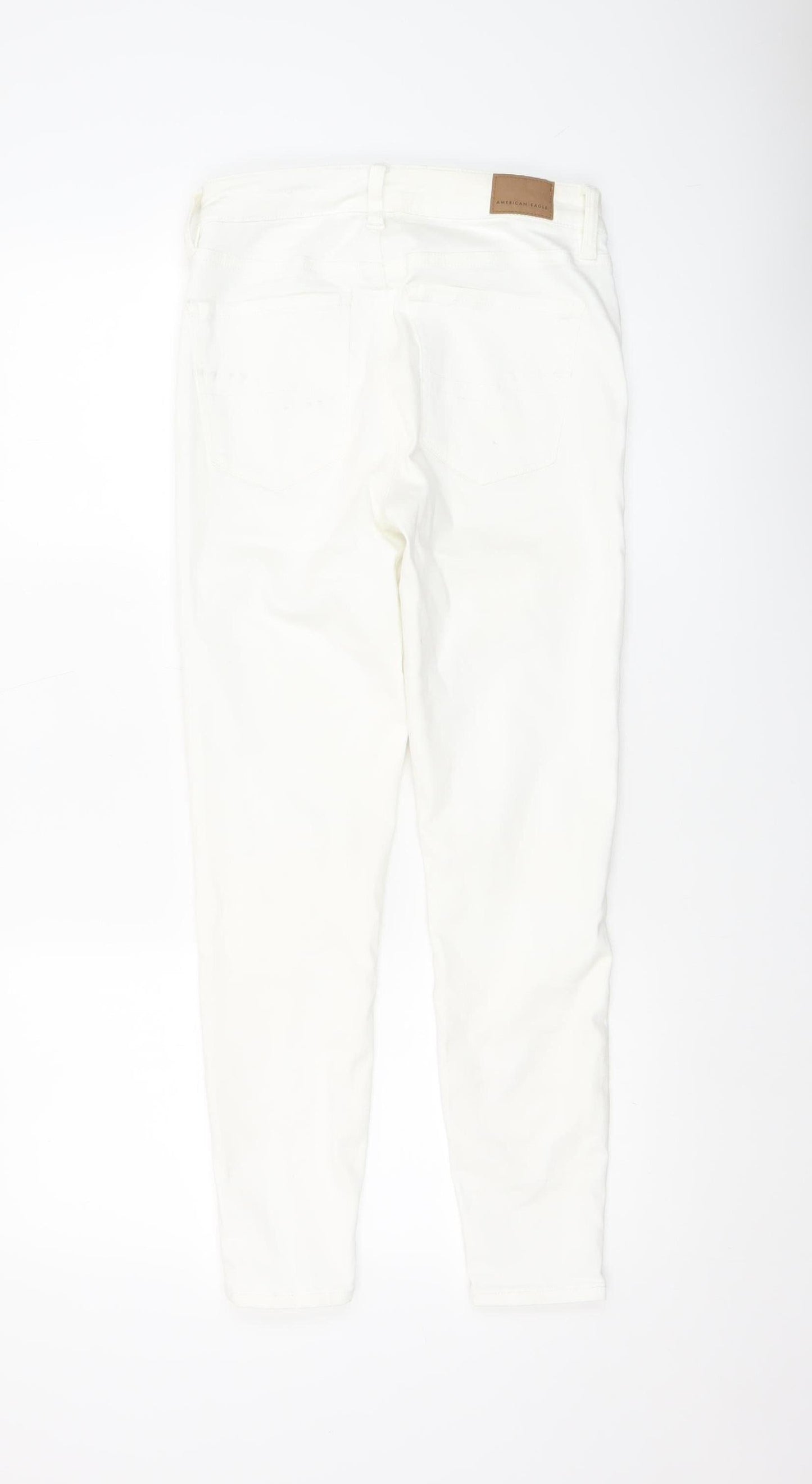 Womens UK Size 8 American Eagle Slim Fit Skinny White Jeans