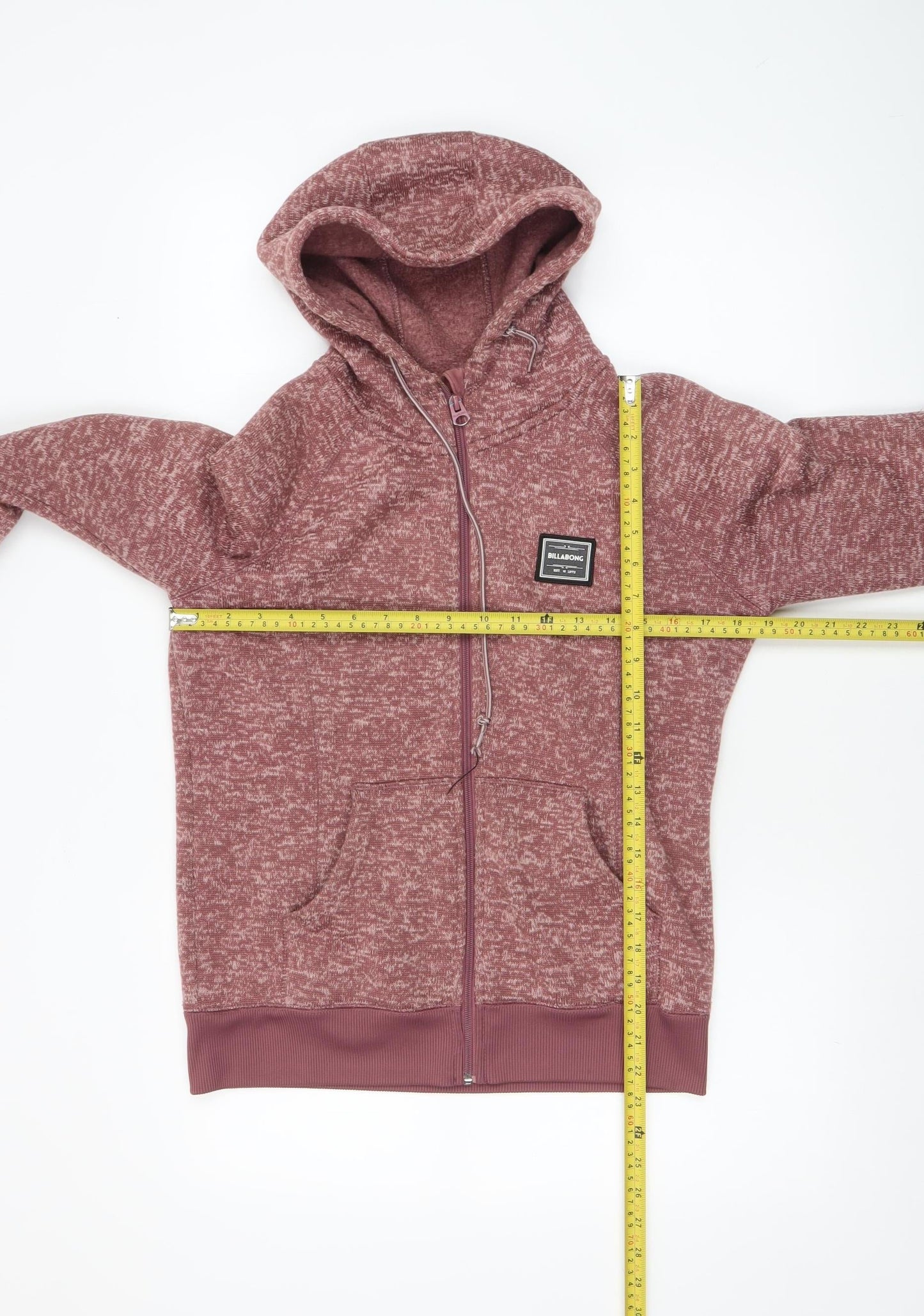 Womens UK Size S Billabong Pink Full Zip Hoodie
