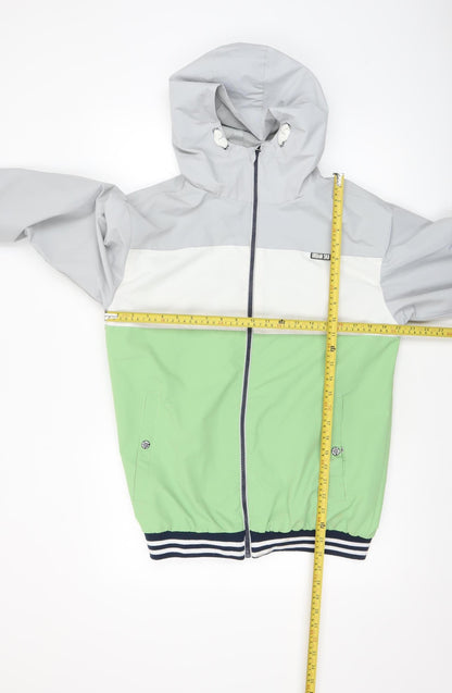 Boys UK Size 170 Cool Club Green Windbreaker Coat