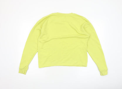 Womens UK Size S Pull & Bear Yellow Pullover Sweatshirt