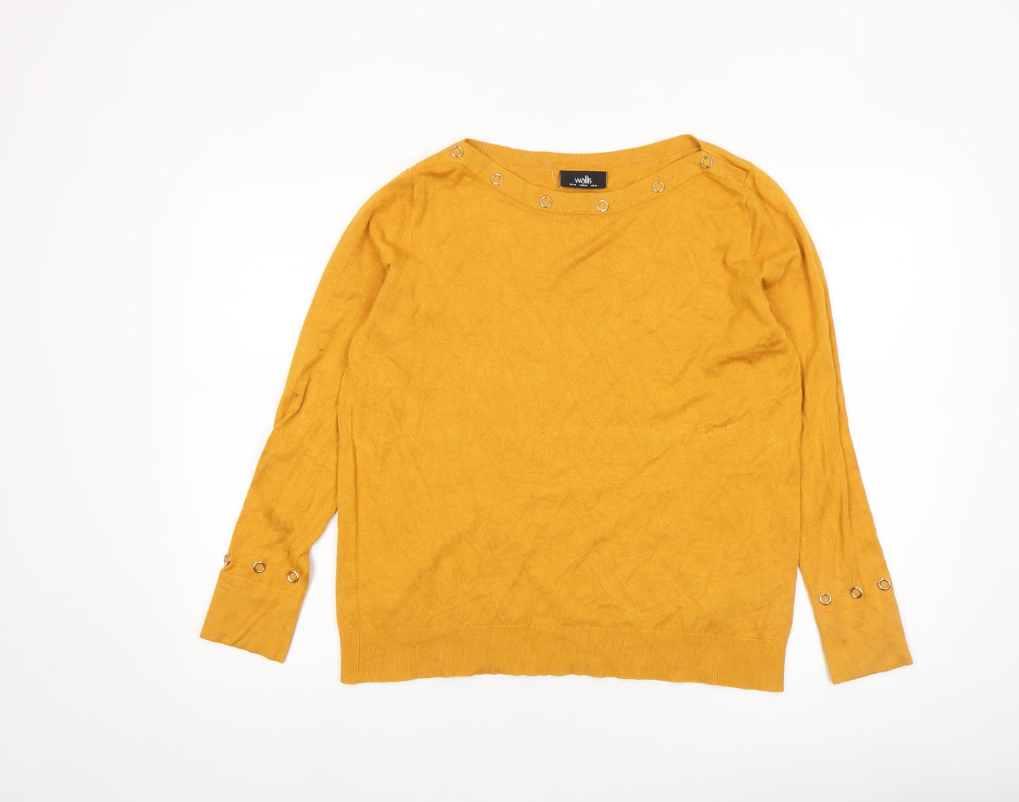 Womens UK Size 14 Wallis Yellow Pullover Jumper