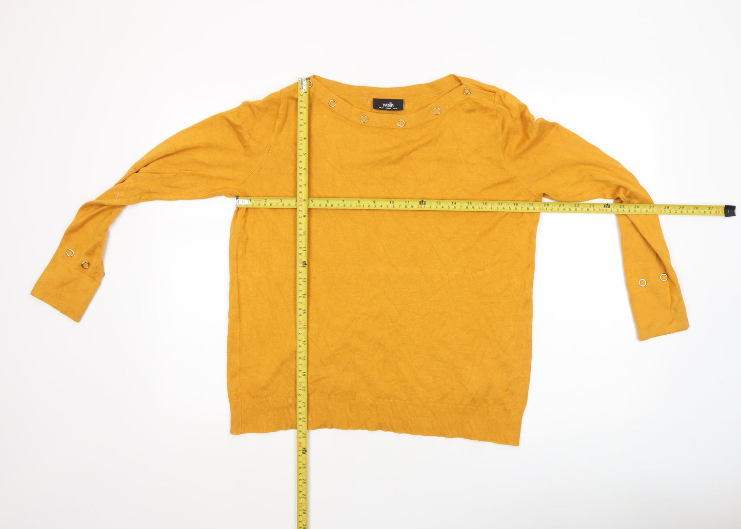 Womens UK Size 14 Wallis Yellow Pullover Jumper