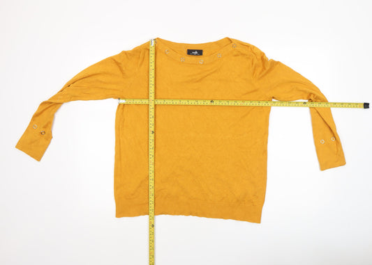 Womens UK Size 14 Wallis Yellow Pullover Jumper