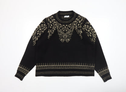 Womens UK Size L Gallery Black Pullover Jumper