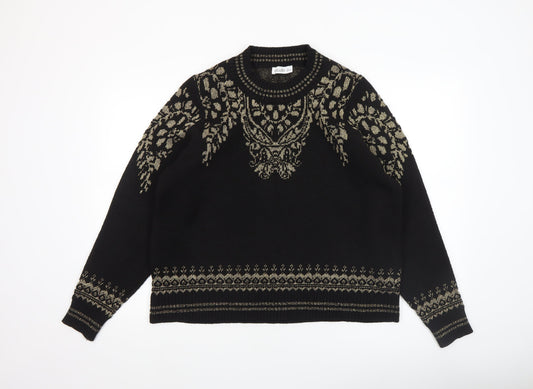 Womens UK Size L Gallery Black Pullover Jumper