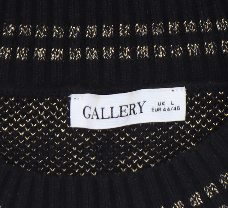 Womens UK Size L Gallery Black Pullover Jumper