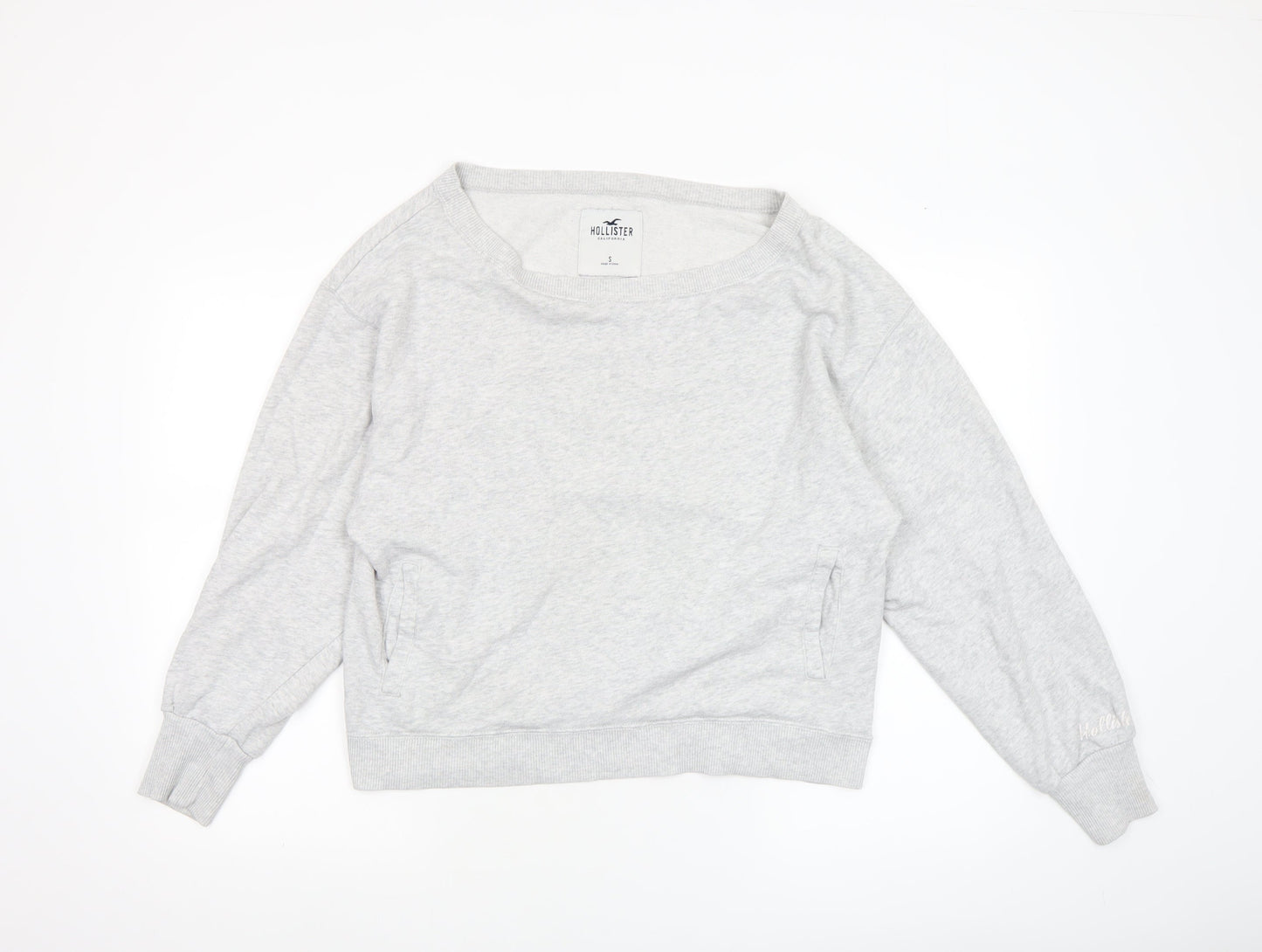 Womens UK Size S Hollister Grey Pullover Sweatshirt