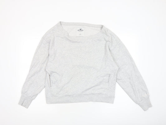 Womens UK Size S Hollister Grey Pullover Sweatshirt
