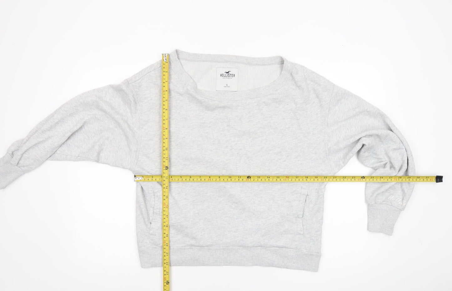 Womens UK Size S Hollister Grey Pullover Sweatshirt