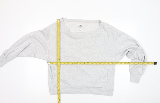 Womens UK Size S Hollister Grey Pullover Sweatshirt