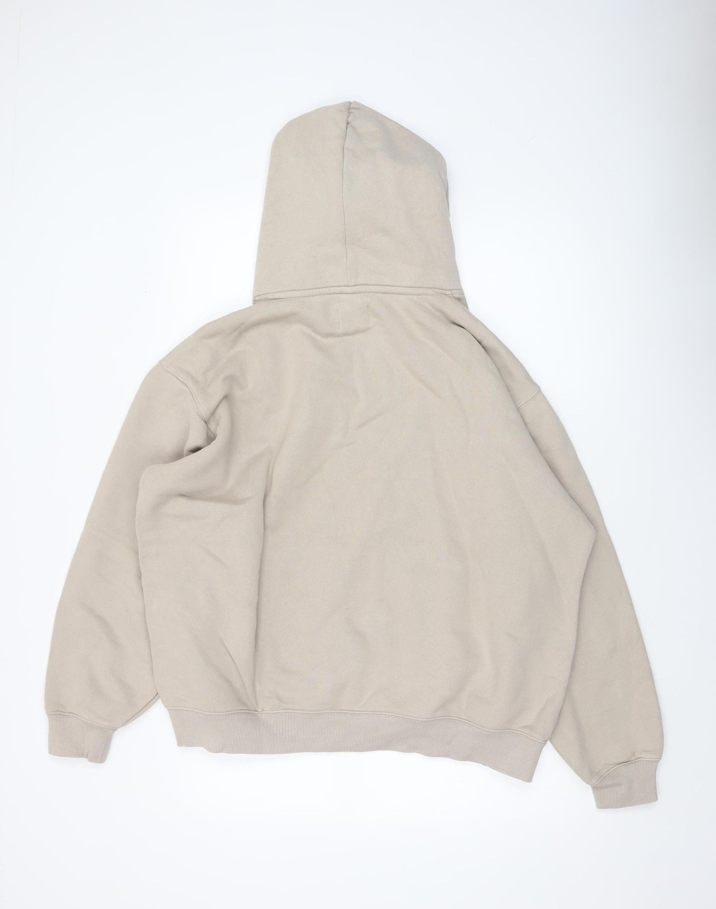 Mens UK Size L Gym+Coffee Beige Pullover Hoodie