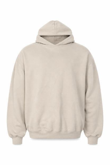Mens UK Size L Gym+Coffee Beige Pullover Hoodie