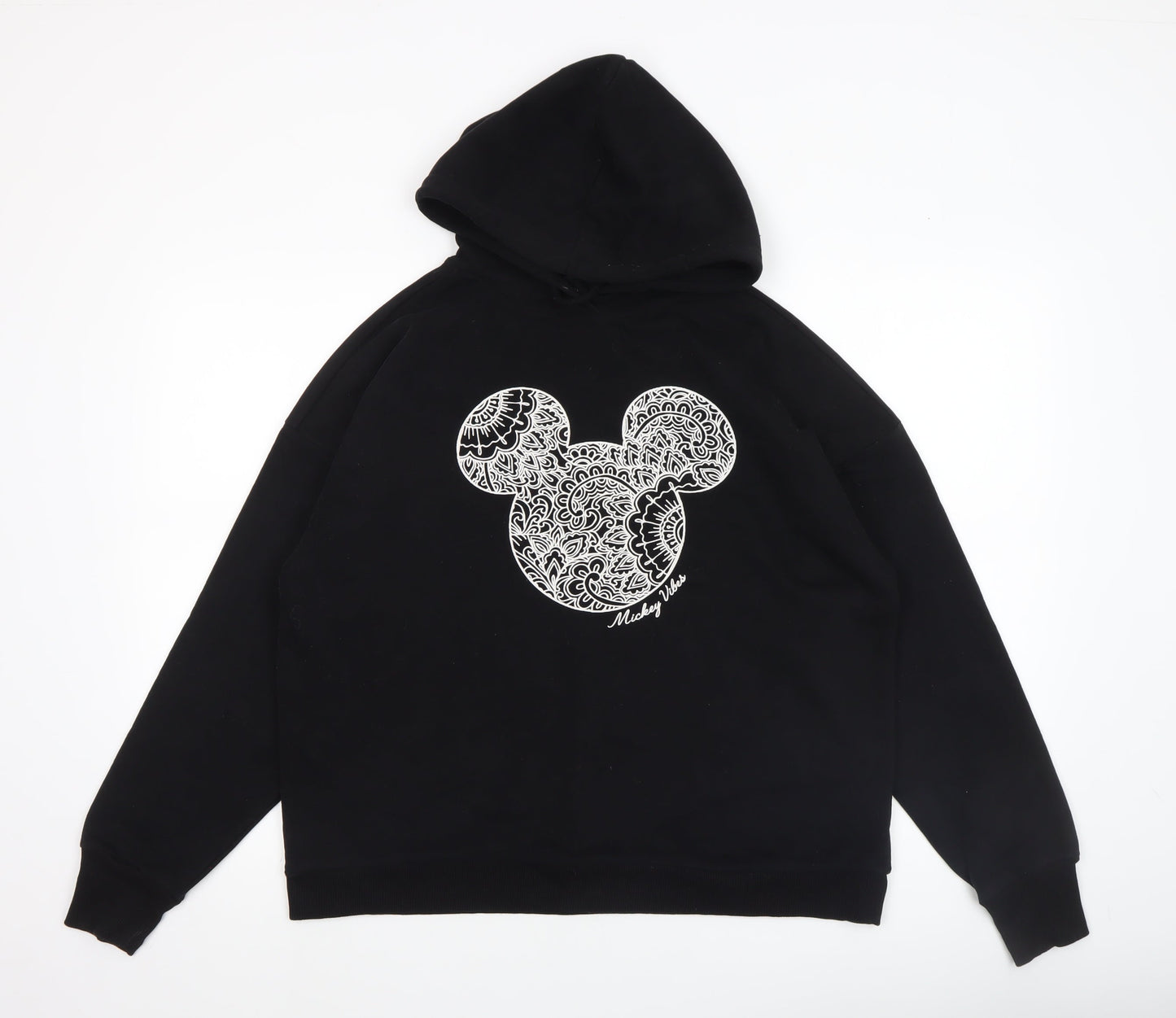 Womens UK Size M Disney at George Black Pullover Hoodie