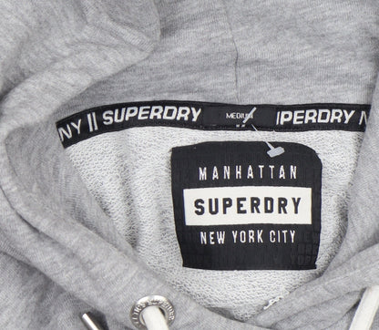 Womens UK Size M Superdry Grey Pullover Hoodie