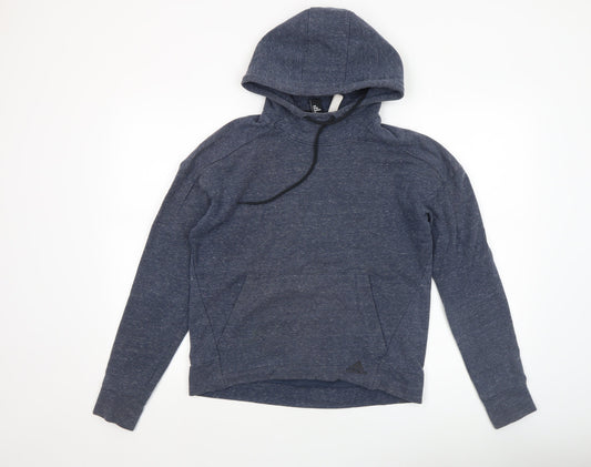 Womens UK Size M adidas Blue Pullover Hoodie