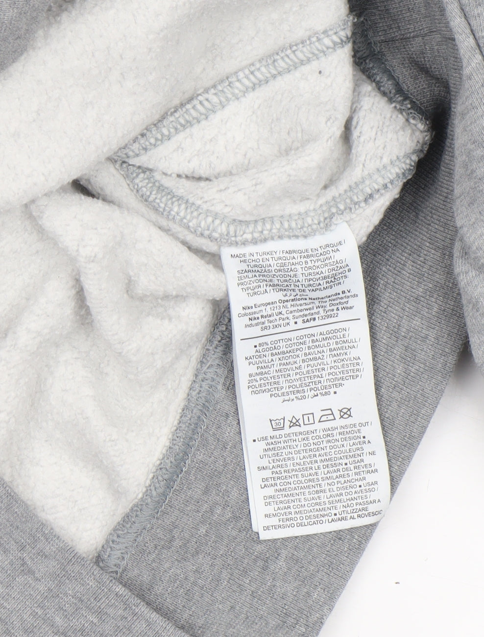 Mens UK Size S Nike Grey Pullover Sweatshirt